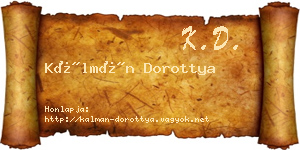 Kálmán Dorottya névjegykártya
