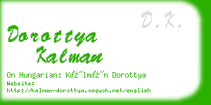 dorottya kalman business card